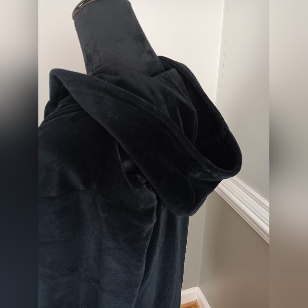 Black, zipper front, hoodie jacket - Picture 6 of 6